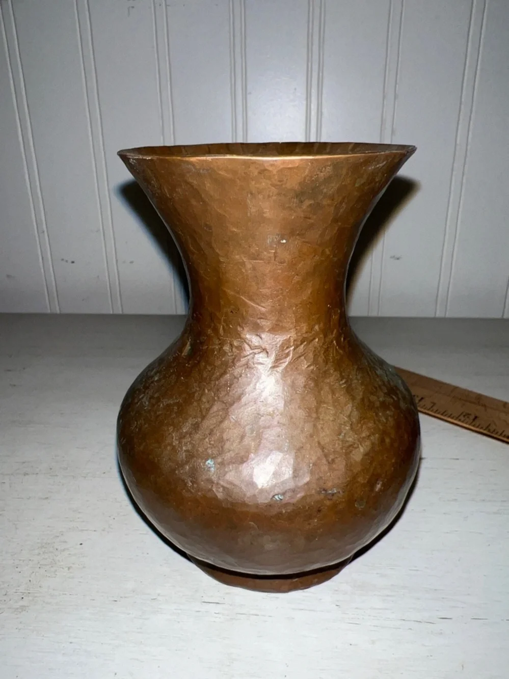 Antique Arts & Crafts Mission Hand Hammered copper vase
